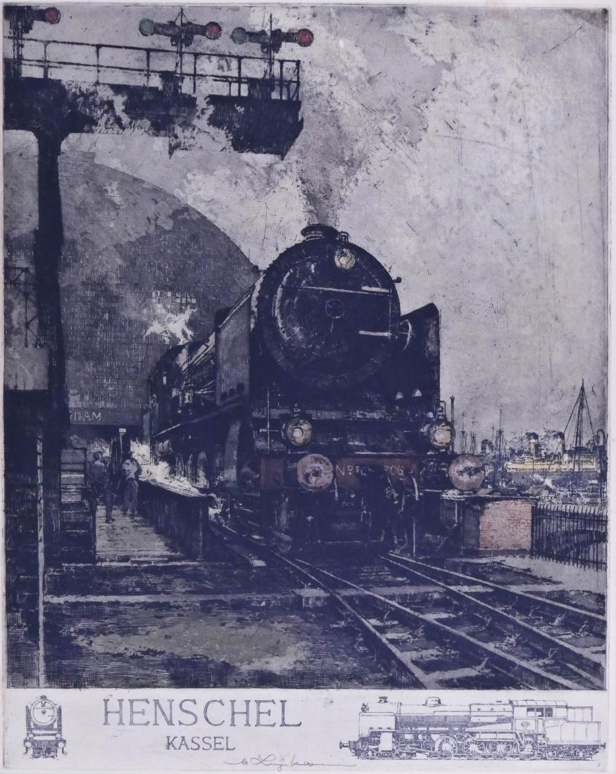 Luigi Kasimir ''Henschel Locomotive, Kassel'' Aquatint (1 of 2)