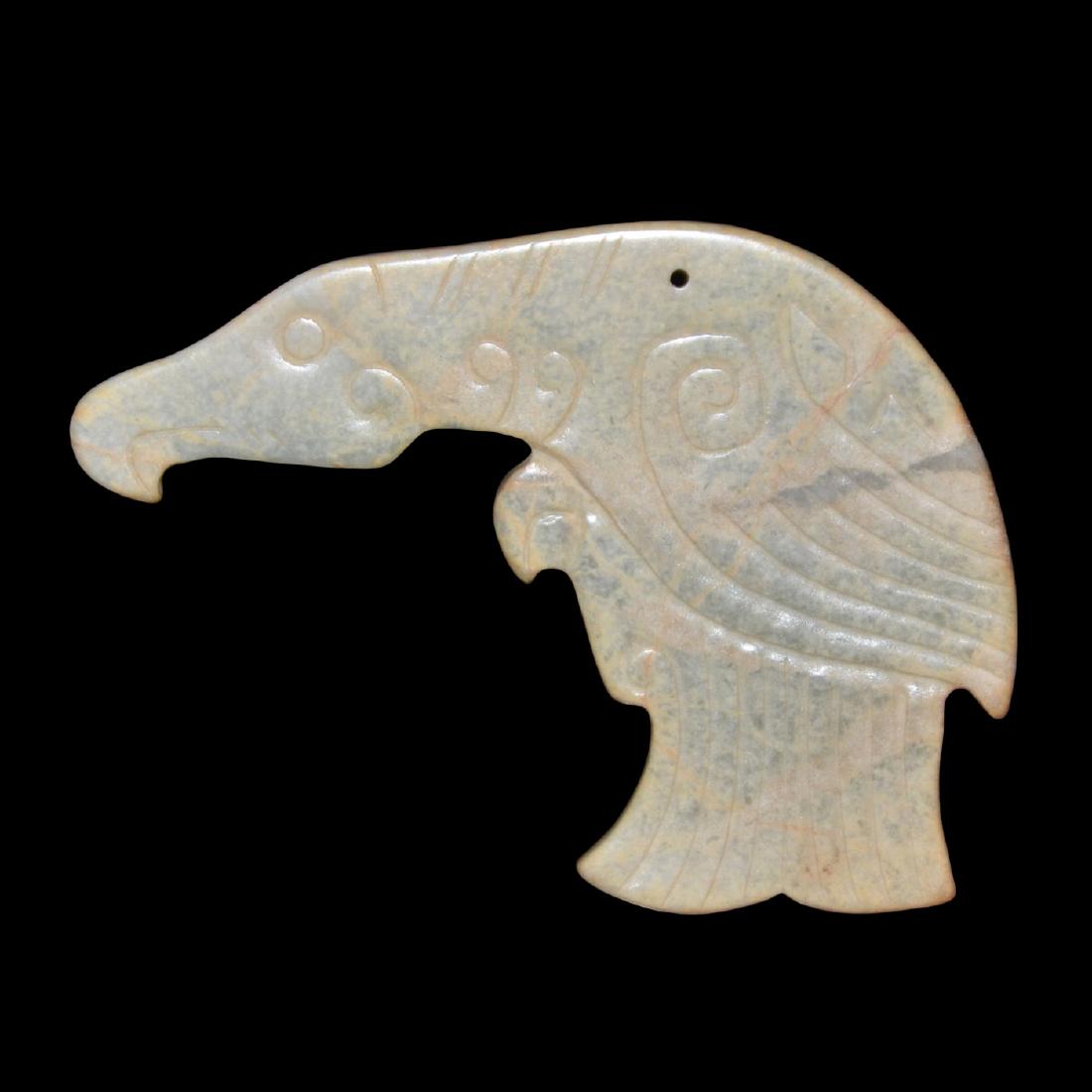 Shang Dynasty, A Jade Carving of Eagle Pendant