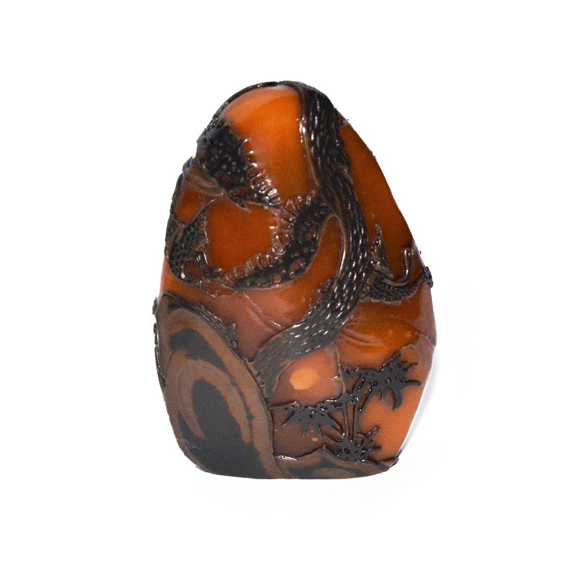 A Crow-skin Shoushan Stone Seal Carved with Continual (1 of 6)