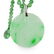 An Apple Green Jadeite Round Pendant with Diamond Clasp - 2