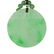 An Apple Green Jadeite Round Pendant with Diamond Clasp - 3