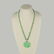 An Apple Green Jadeite Round Pendant with Diamond Clasp - 5