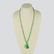 An Apple Green Jadeite Gourd Pendant with Flowers on a - 5