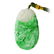 A Large Jadeite Pebble Pendant Double Sided Carved with