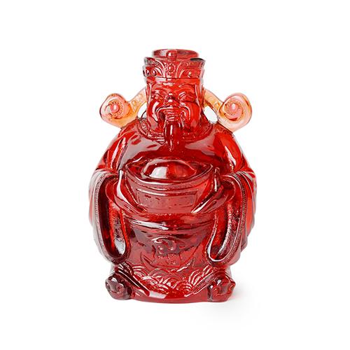 A Carved Amber Figure of the God of Prosperity (1 of 8)