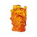 Carved Golden Amber God of Longevity with Children