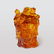 Carved Golden Amber God of Longevity with Children - 3
