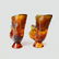 A Pair of Carved Golden Amber Gong - 3