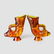 A Pair of Carved Golden Amber Gong - 4
