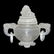 Crystal Tripod Censer with Carved Dragon and Loose Ring