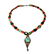 Tibetan Coral and Turquoise Necklace with Silver gau - 2