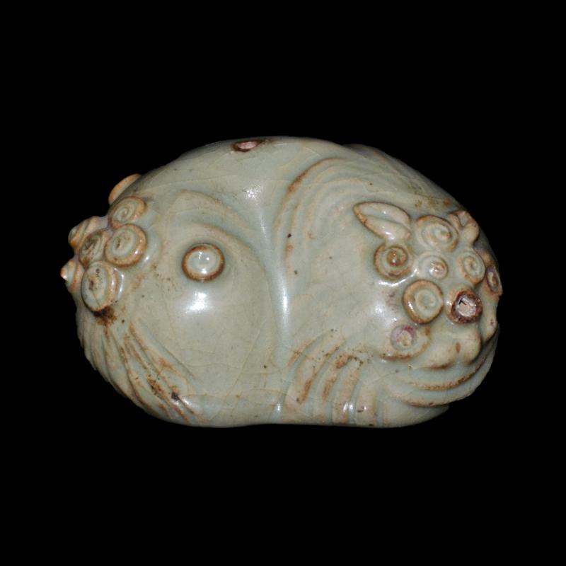 Korean, Celadon Glazed Lion-Form Water Dropper (1 of 7)