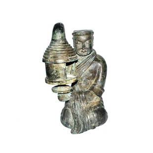 Han, Bronze Changxin Palace Lamp: 汉 青铜人物长信宫灯