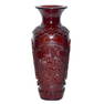 Qing, An Unusual and Fine Amber Square Vase with Relief