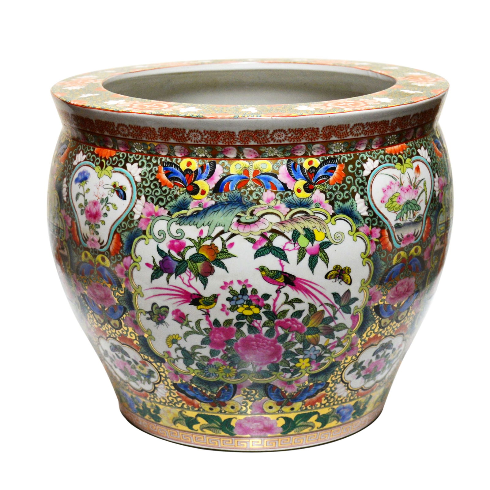 粉彩开光花鸟人物故事图鱼 - 3