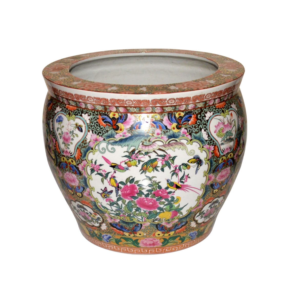 粉彩开光花鸟人物故事图鱼 - 4