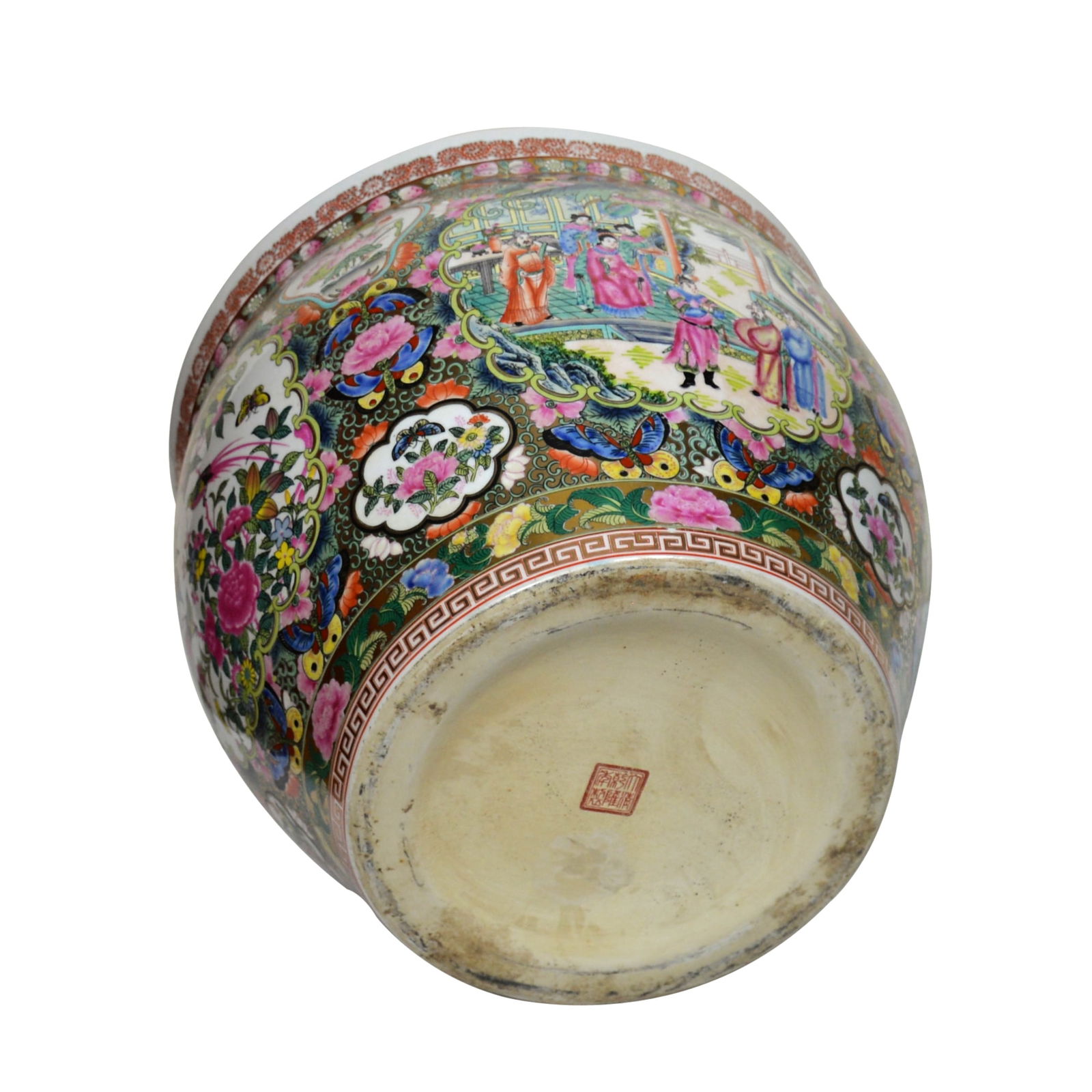 粉彩开光花鸟人物故事图鱼 - 7