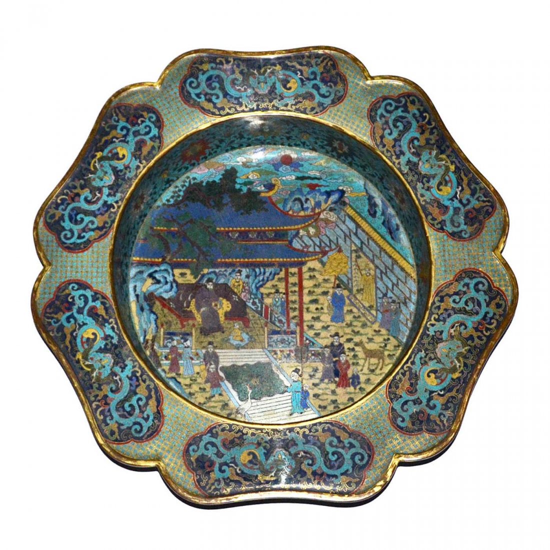 Ming, A Rare and Massive Cloisonné Enamel Lobed (1 of 5)