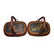Qing, A Pair of Gilt Painted Bamboo Weaved Basket with - 2