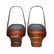 Qing, A Pair of Gilt Painted Bamboo Weaved Basket with - 3
