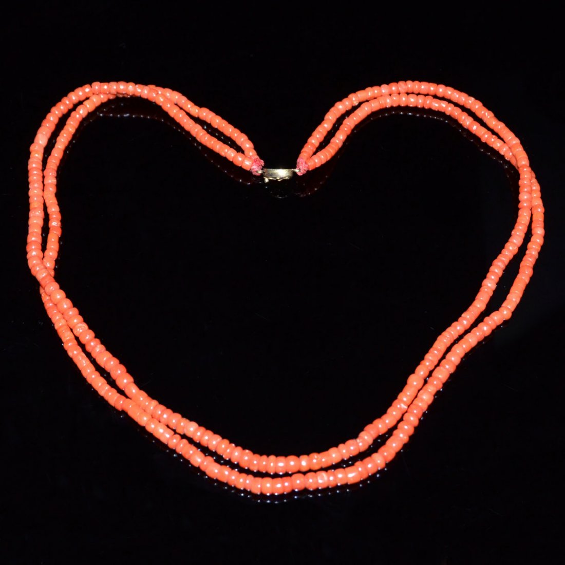 A Two-Strand Coral Bead Necklace (1 of 3)