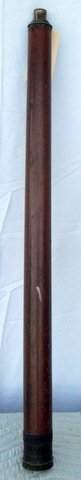 Seaman's Long Glass: Wood case, brass shafts and lens covers. Signed Dollond London 38 1/4" long