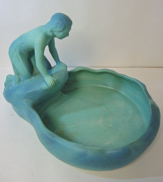 Rare Van Briggle Pottery "Lady of the Lake" Blossom Lot 150