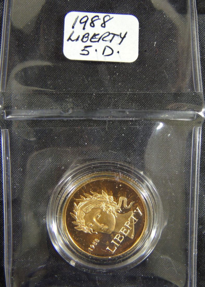 1988 $5 Gold Coin * Liberty  * Olympics (1 of 2)