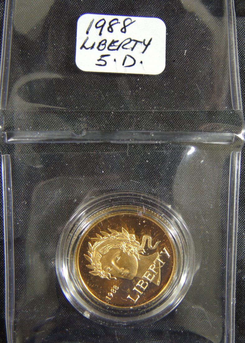 1988 $5 Gold Coin * Liberty  * Olympics (1 of 2)