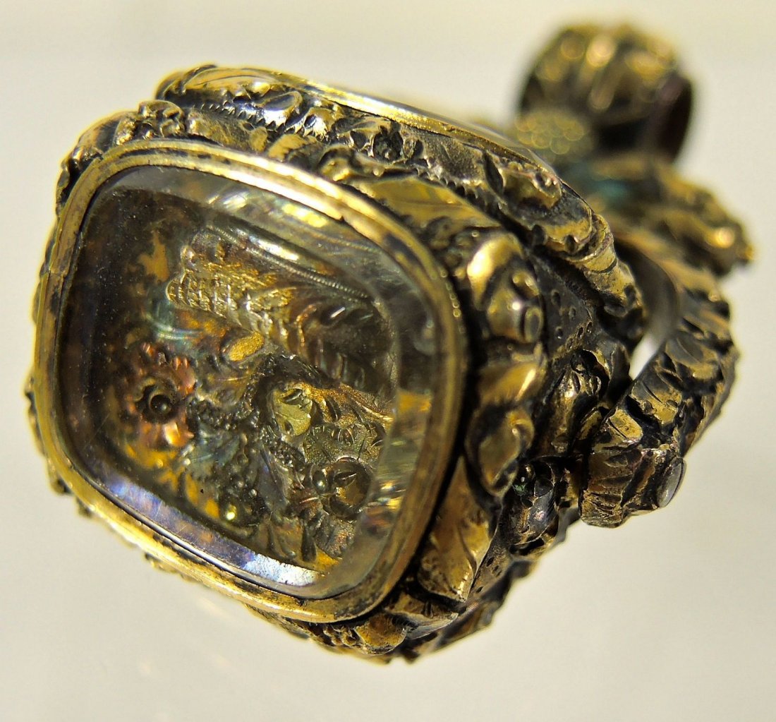 Superb Ornate Gold Filled Rotating Gent's Watch Fob, (1 of 8)