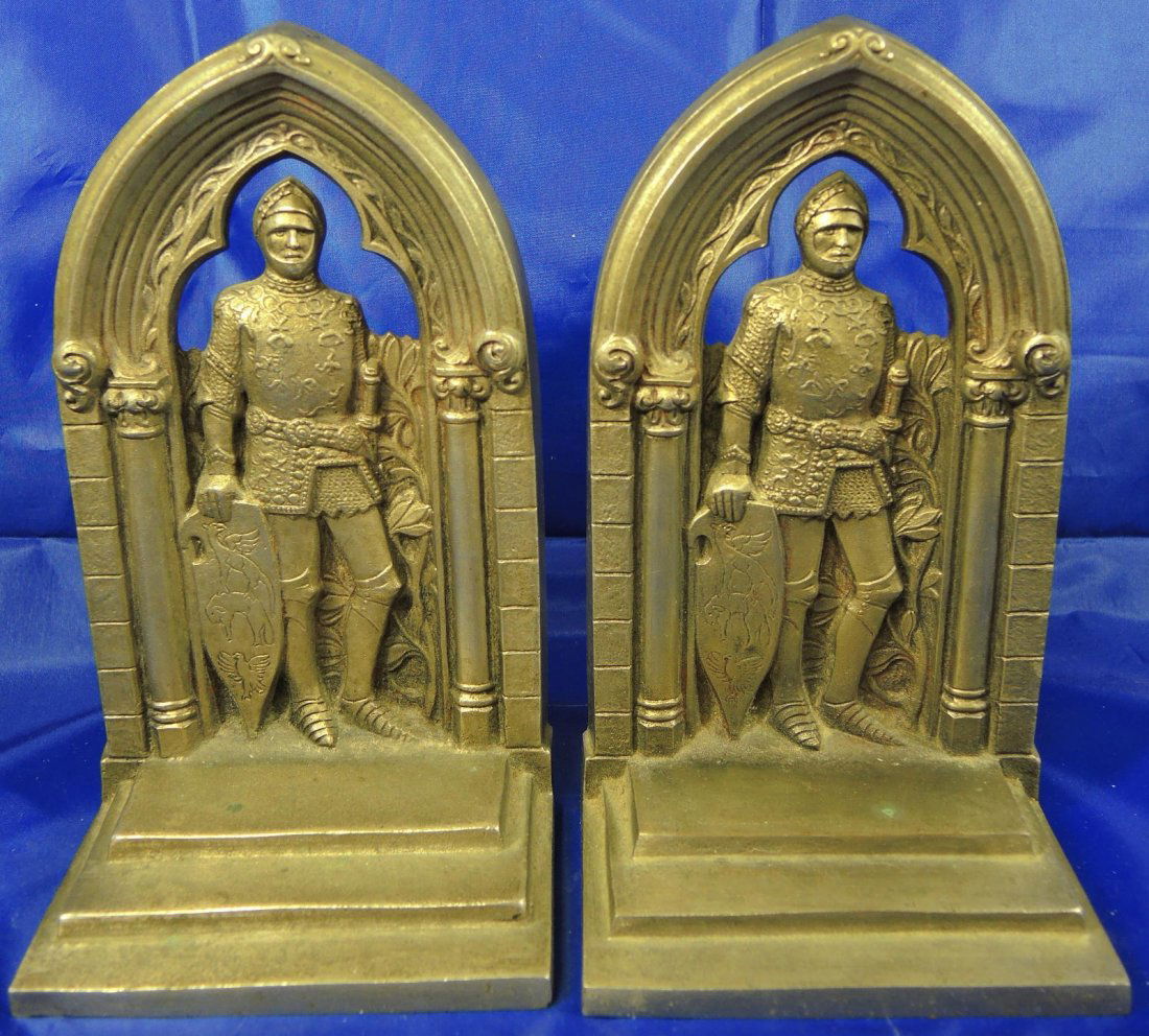 Gorham Bronze Gothic Knight In Armor Bookends (1 of 8)