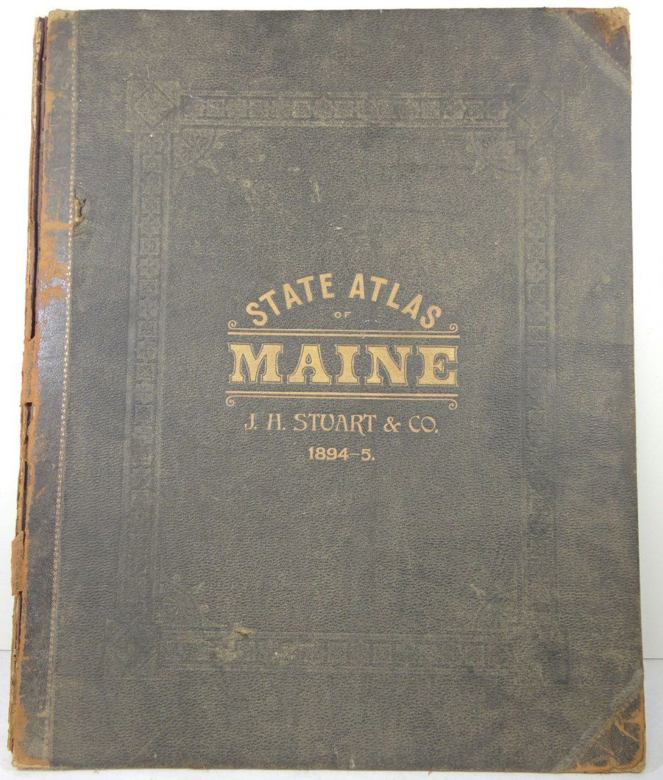 1894-1895 State of Maine Atlas * J H Stuart & Co. (1 of 3)
