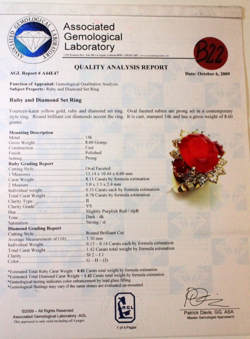 Ruby and Diamond Set Ring - 3