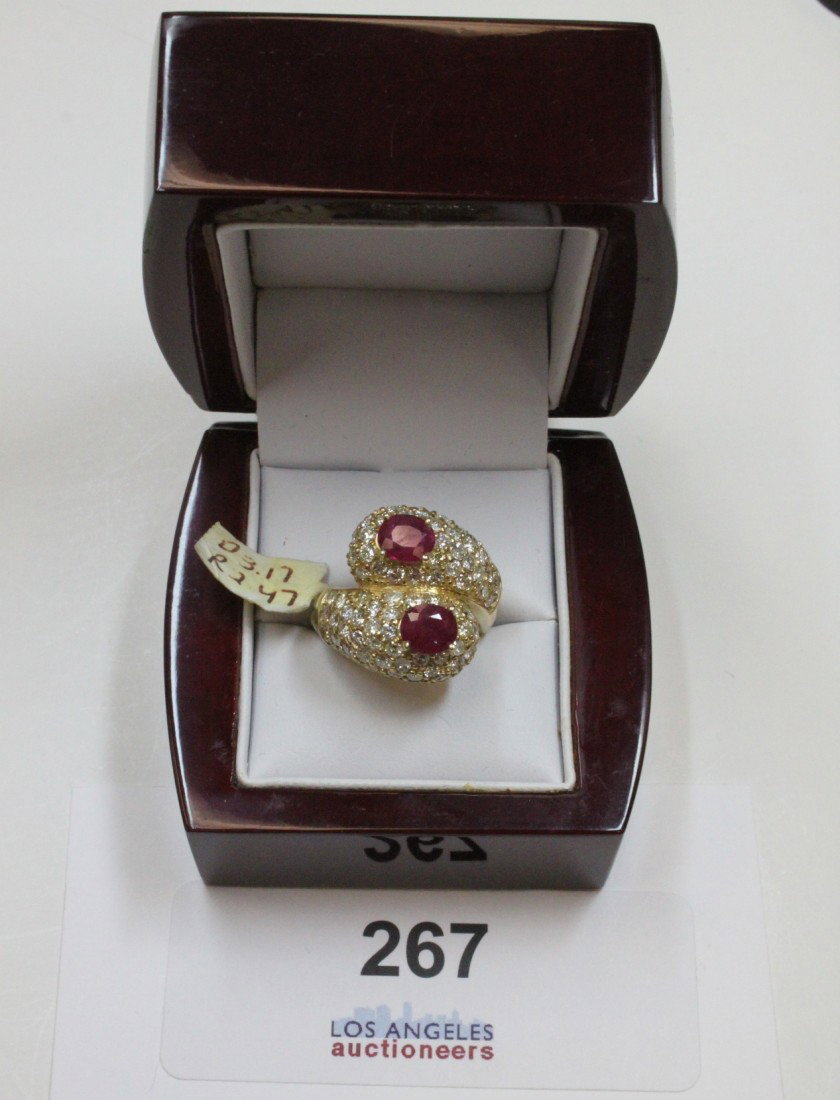 Ruby and Diamond Set Ring