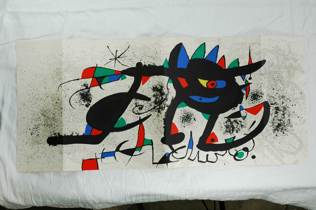 Miro "Paintings" Book With Original Lihograph Cover: Published in May 1963 by Pierre Mattisse Gallery, this book entitled "Paintings" contains a genuine original lithograph by Joan Miro.
