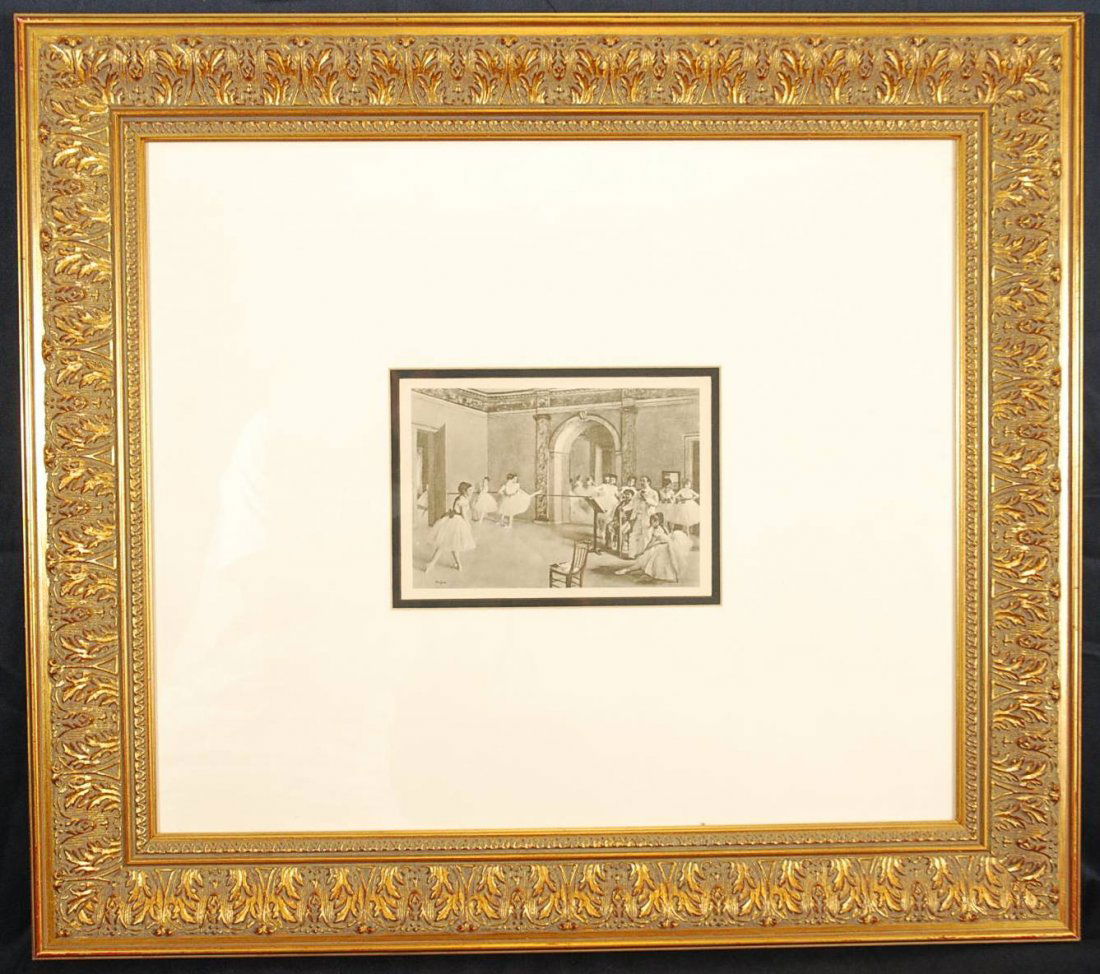 Edgar Degas "Le Foyer de la Danse": Edgar Degas "Le Foyer de la Danse" printed on wove paper om New York 1923 by Alfred Knopf in a limited edition. Framed 26.5"h x 30" w