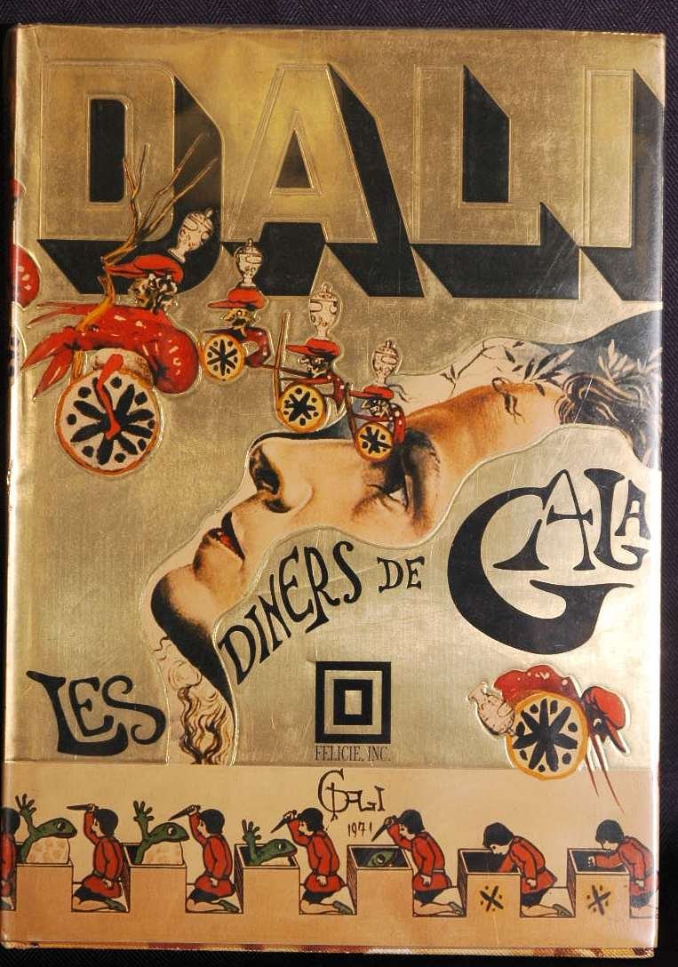 "Dali Les Diners de Gala" Book : Translated by Captain J. Peter Moore, published by Felicie, Inc New York copyright 1973 in France by Draeger, Imprimeurs, Paris. Includes many color and b&w photos and artwork plates. Commonly known a