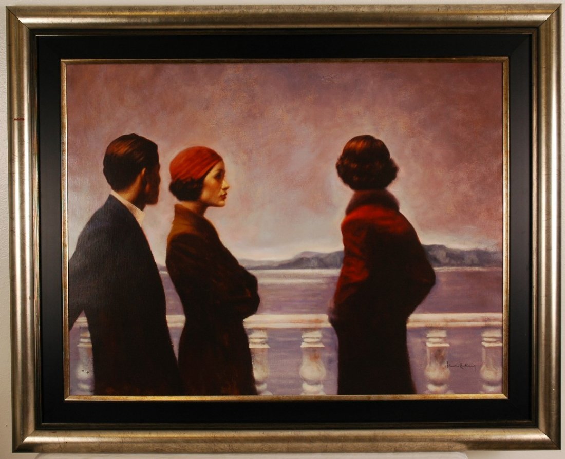 Hamish Blakely "Silence at Dawn" Signed & # Giclee: Hamish Blakely "Silence at Dawn" Hand Signed and numbered Giclee on canvas # 77/195 Comes with COA. Framed 46" x 37"