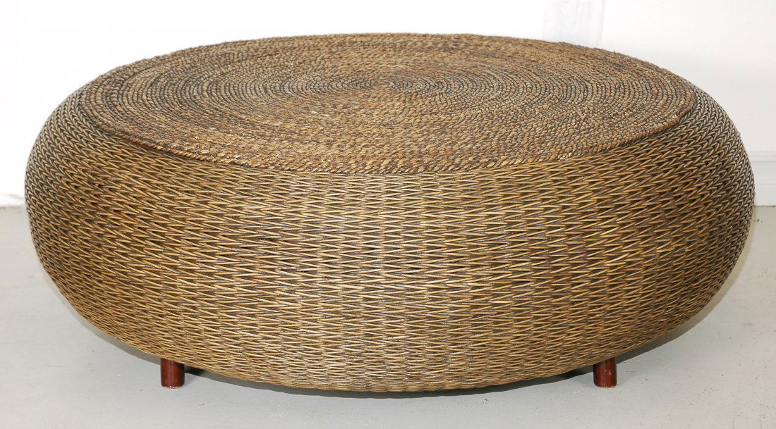 Wicker Round Coffee Table Oct 28, 2012 Los Angeles Auctioneers in CA