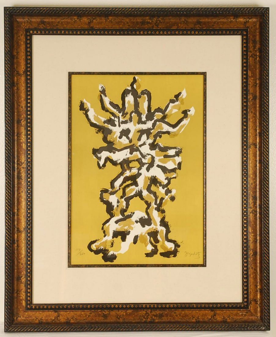 Jacques Lipchitz, Tree of Life, Pencil Signed: Artist: Jacques Lipchitz, Lithuanian (1891 - 1973) Title: Tree of Life Year: 1972 Medium: Lithograph, signed and numbered in pencil Edition: 250 Image Size: 24 3/4 in. x 17 1/2 in. Framed: 34 1/2" W x