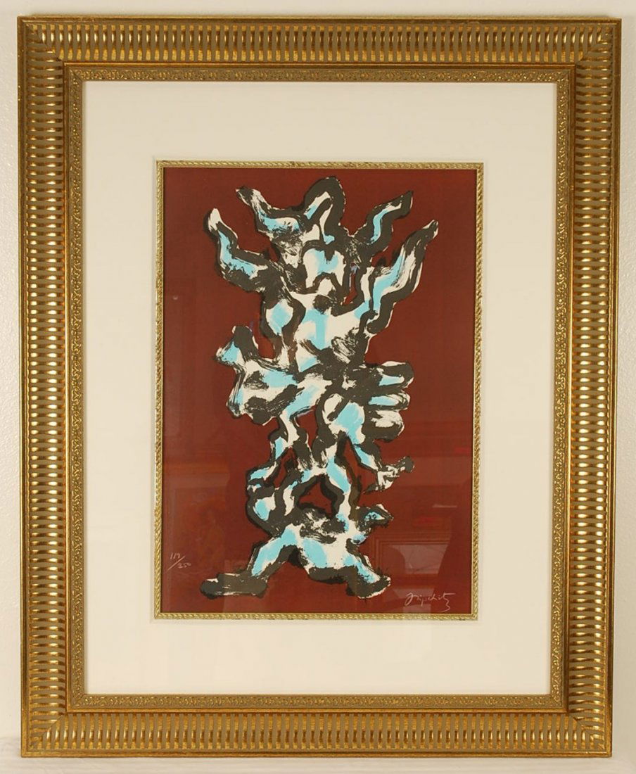 Jacques Lipchitz, Tree of Life, Pencil Signed: Artist: Jacques Lipchitz, Lithuanian (1891 - 1973) Title: Tree of Life Year: 1972 Medium: Lithograph, signed and numbered in pencil Edition: 250 Image Size: 24 3/4 in. x 17 1/2 in. Framed: 33 1/2" W x