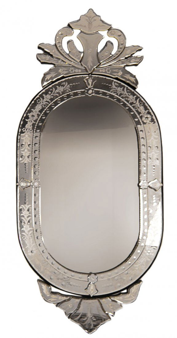 56" Ornate Mirror Beveled & Etched Glass