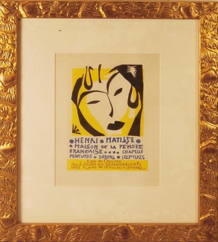 Henri Matisse "Untitled" Ltd Ed Lithograph: After Henri Matisse. Collectible limited edition lithograph. Comes with COA on back. Frame†Measures Approx: 17.75"W x 21"H (Franed) Excellent