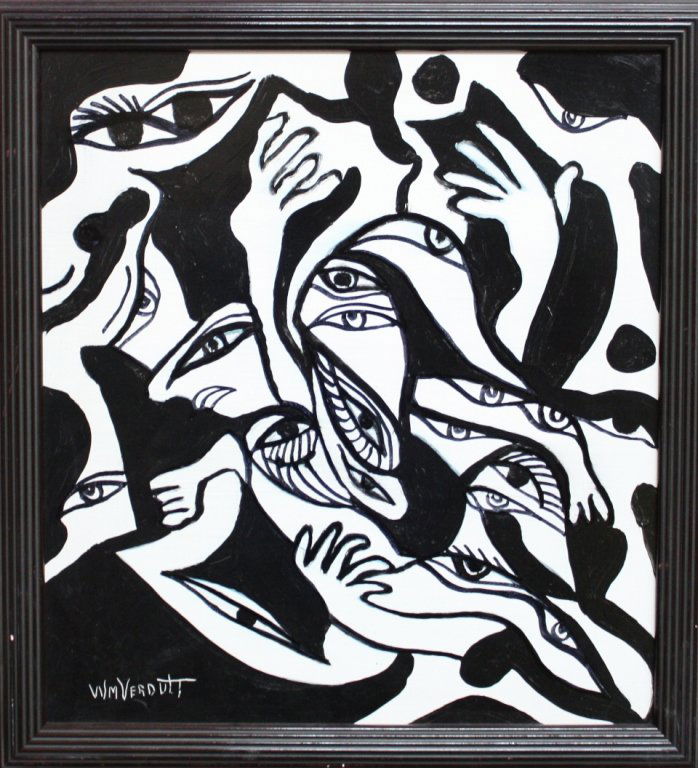 William Verdult Original, "Turmoil" #3220. 26"x24": William Verdult Original, "Turmoil" #3220. 26"x24". Oil on Wood. Includes Appraisal Condition: Excellent