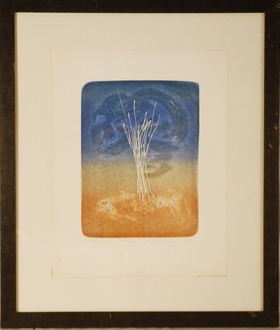 Bernard Childs, I-Ching Series, Pencil Signed: Bernard Childs, I-Ching Series, limited edition screenprint, signed in pencil, from the numbered editions 250. Framed, overall approx 22 " x 26"