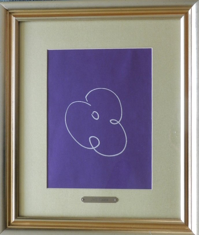 Jeff Koons Original Flower Drawing "Purple": Unsigned. Measures: 19x16 inches framed. Sight: 11x 8 1/4 in.
