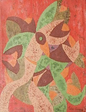 PEDRO CORONEL (1923- 1985) MEXICO OIL ON CANVAS: measures 35 x 28 inches,signed lower right and dated 80, signed and dated on reverse ,PROVENANCE: private collector Mexico City