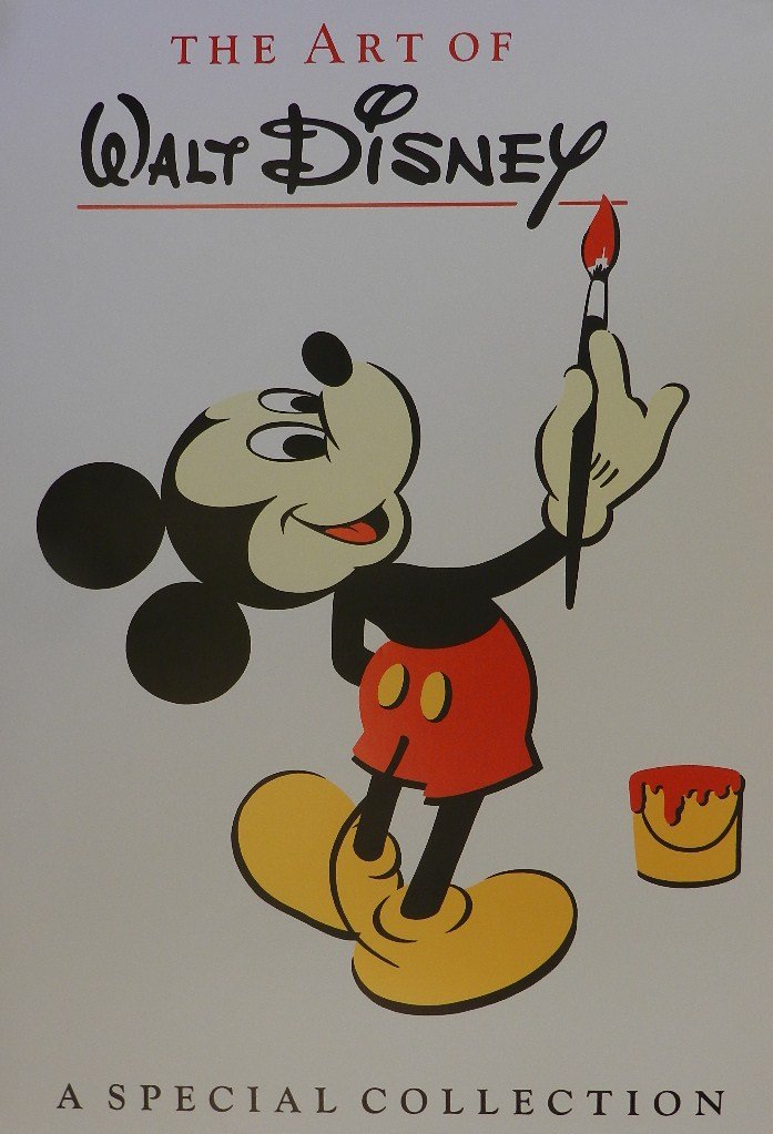 Walt Disney Mickey Mouse Lithograph: Measures: 36" x 24"