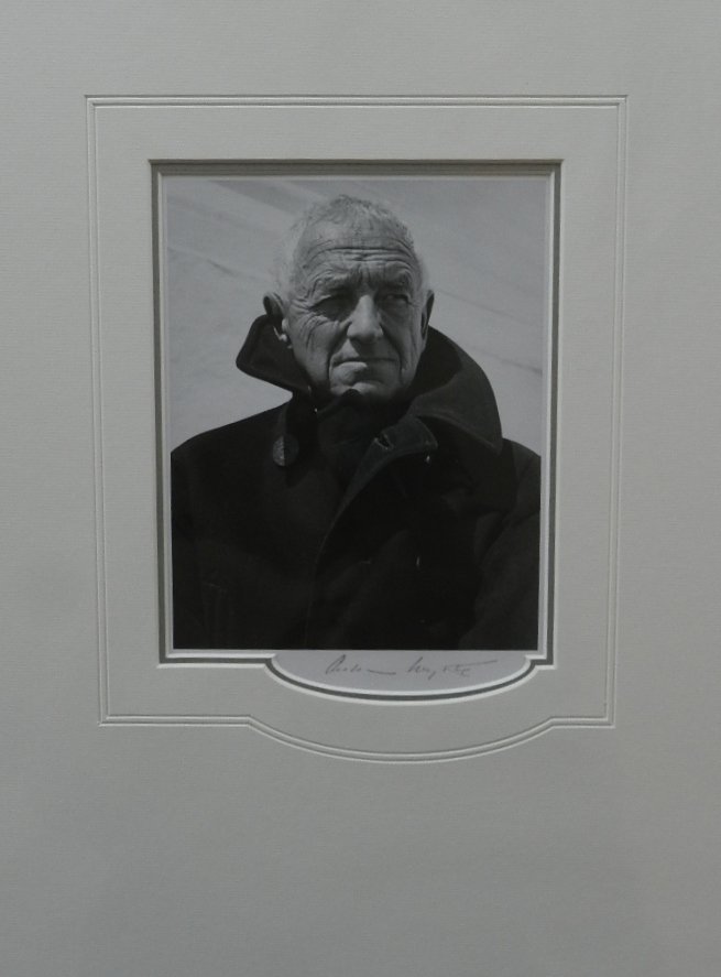 Andrew Wyeth "Photo by Bruce Weber" Pencil Signed: Custom matted measures: 20" x 16" inches. Sight: 8" x 6" inches. Unframed. Hand signed print. COA included.