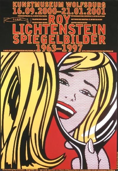 Roy Lichtenstein Reflection in Mirror Lithograph: Medium: Offset Lithograph Image Size: 33 x 23.5 in. Paper Size: 33 x 23.5 in.